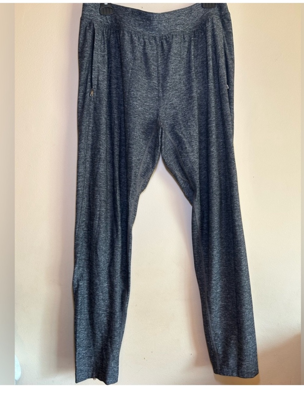 Lululemon Heather Gray Full Length Zip Hem Leggings Size Large